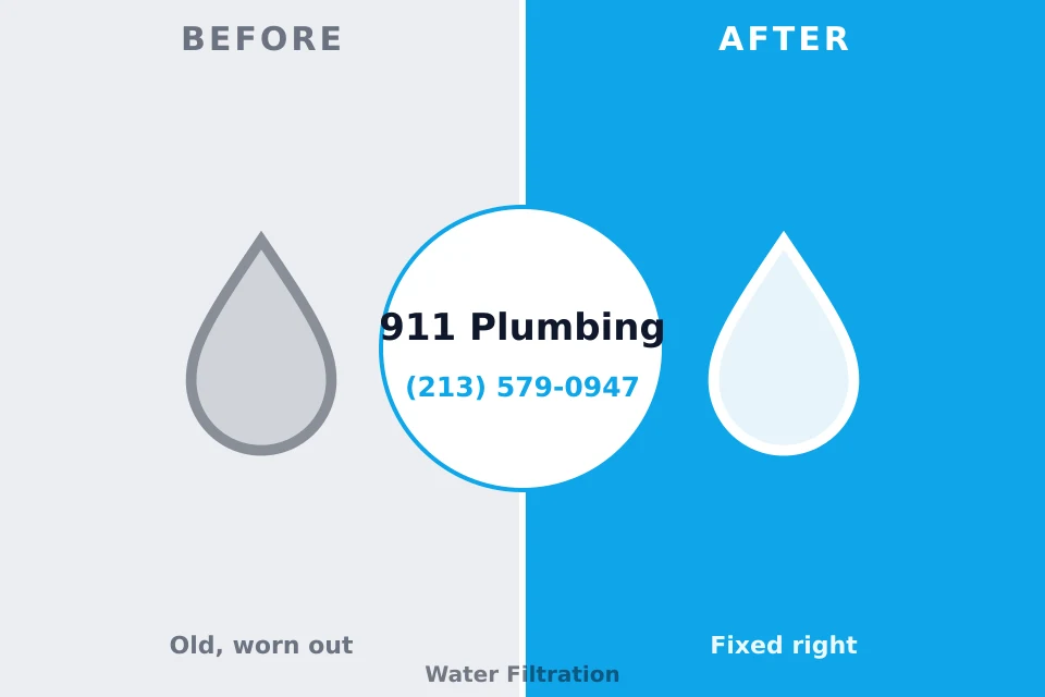 Before and after: plumbing repair Fulda, MN